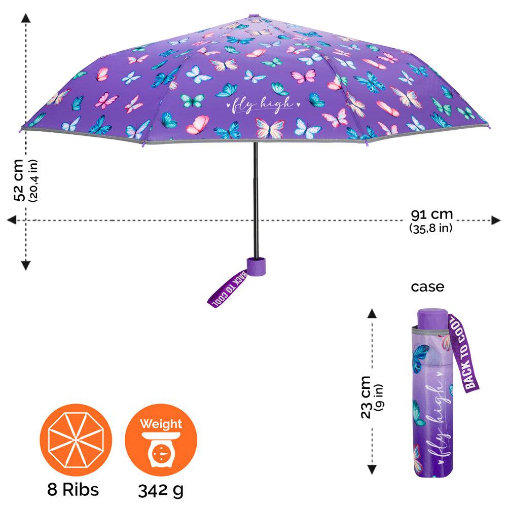 Perletti Ombrello Mini Farfalle Viola Fino al 55% di sconto