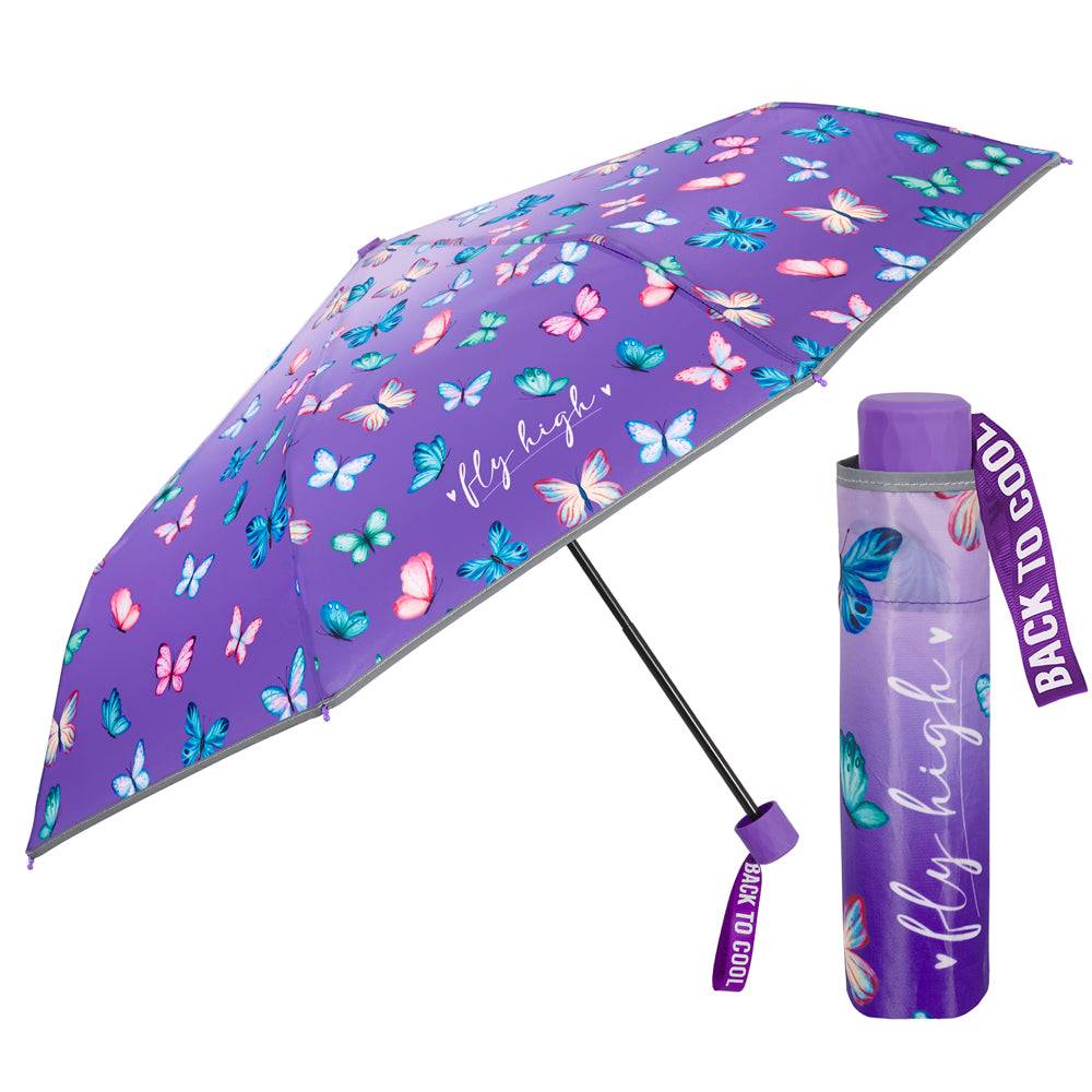 Perletti Ombrello Mini Farfalle Viola Fino al 55% di sconto