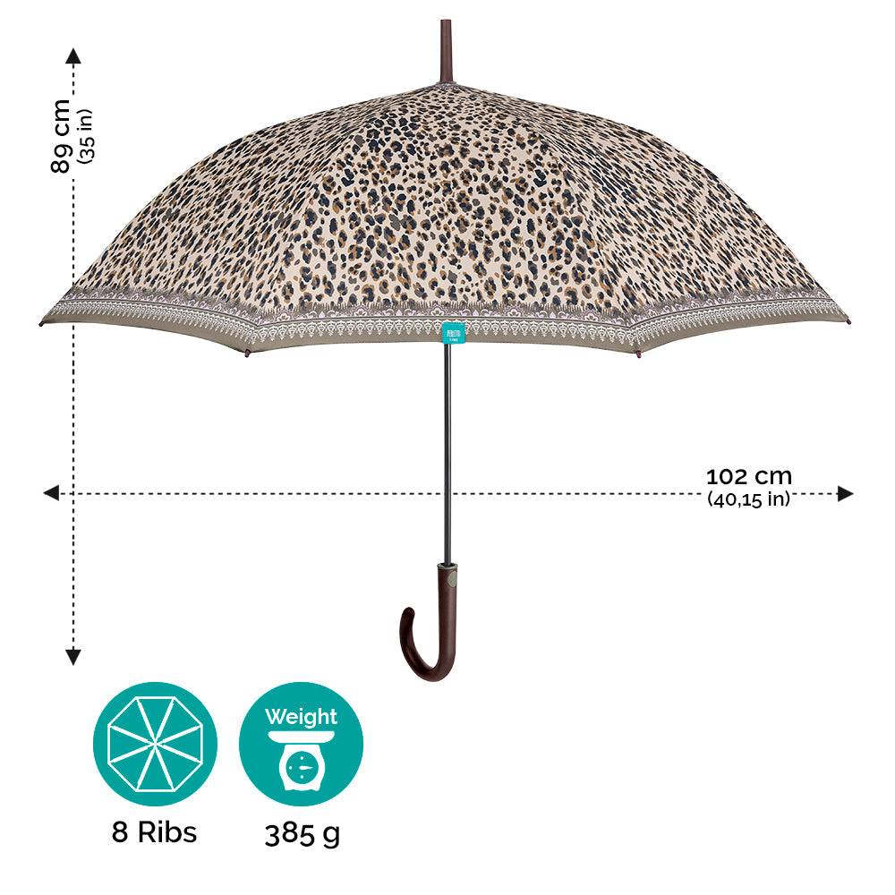 Perletti Ombrello Lungo Animalier Leopardato Convenienza