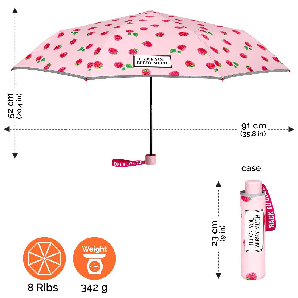 Perletti Ombrello Mini Lamponi Offerta speciale