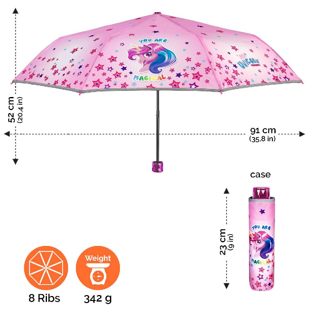 Perletti Ombrello Unicorno Rosa con Stelle Colorate Comprare a buon mercato