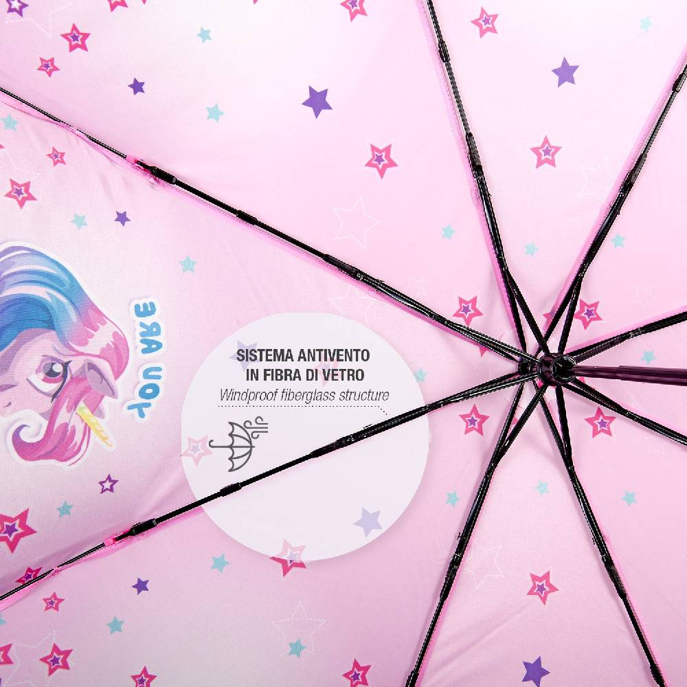 Perletti Ombrello Unicorno Rosa con Stelle Colorate Comprare a buon mercato
