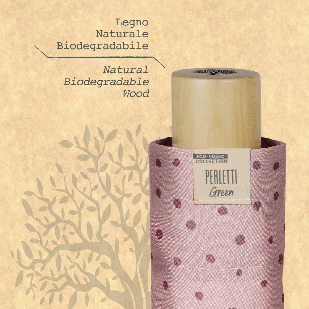 Perletti Ombrello Green Eco Friendly Manuale a Pois Shopping online