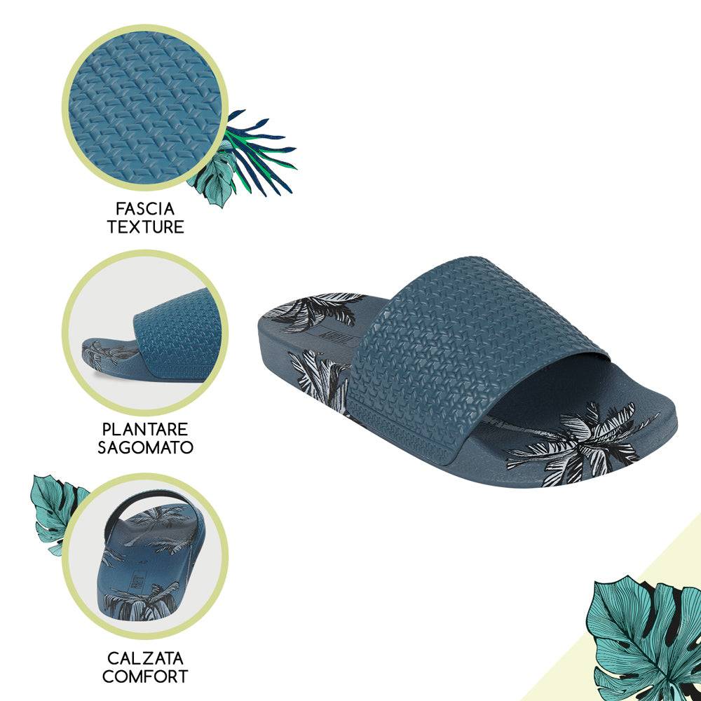 Perletti Ciabatte con Palme a Fascia da Uomo Comprane uno, ottenene uno gratis