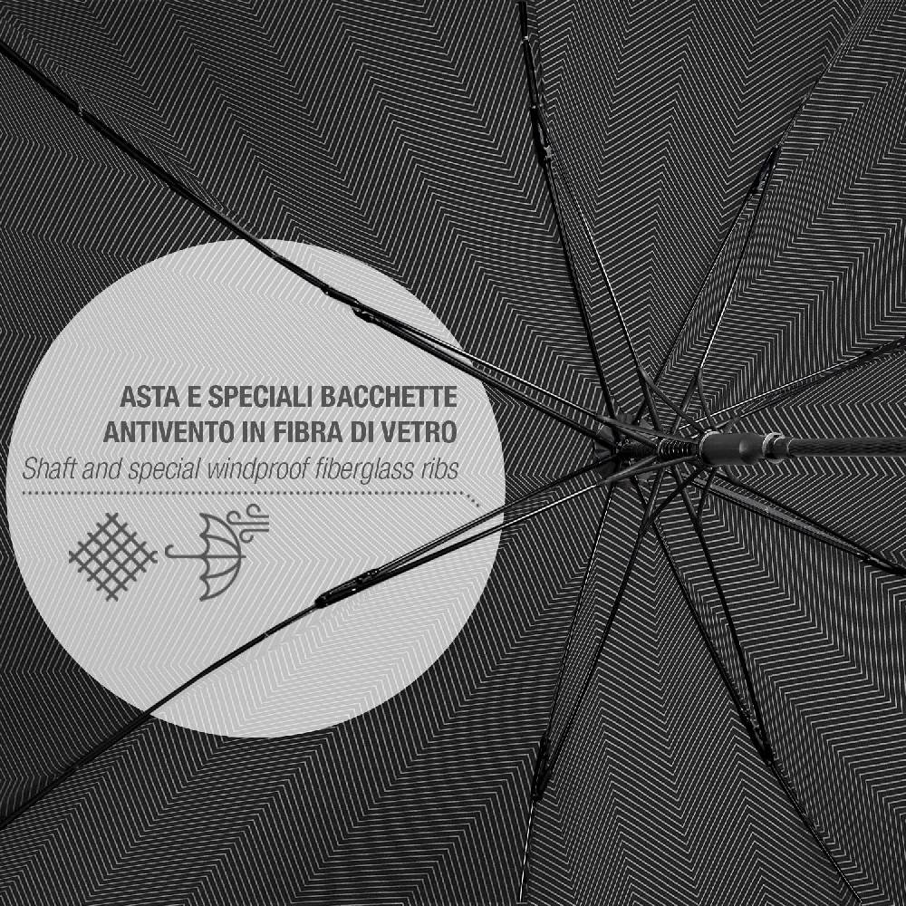 Perletti Ombrello Nero Bordo Catarifrangente Travel Offerte speciali