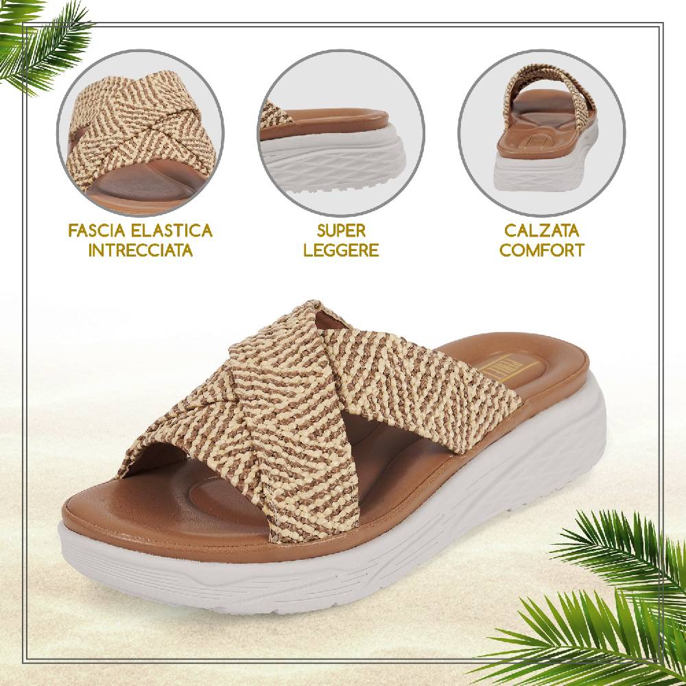 Perletti Ciabatte con Fascia Texture Promozione temporanea