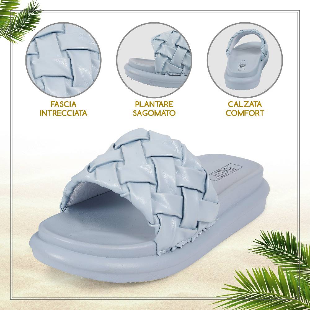 Perletti Ciabatte Fascia Intrecciata Fino al 60% di sconto