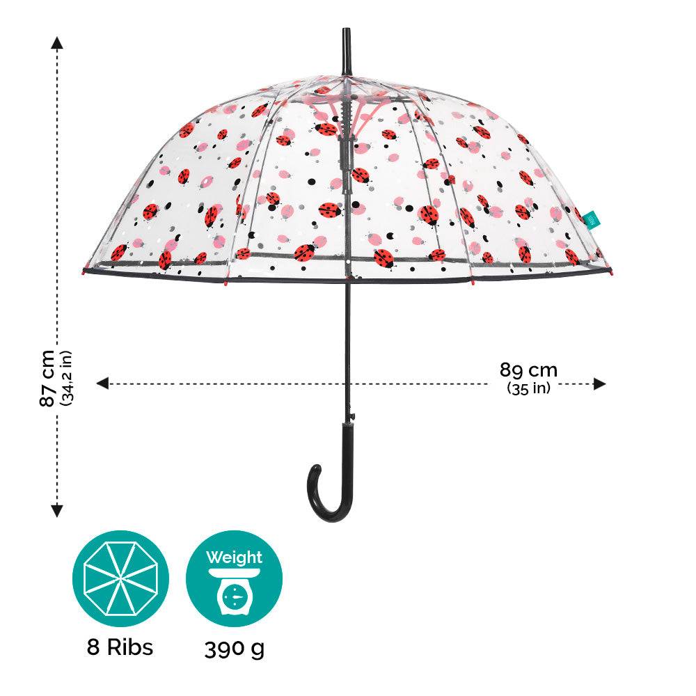 Perletti Ombrello Trasparente con Coccinelle Offerta speciale della fabbrica