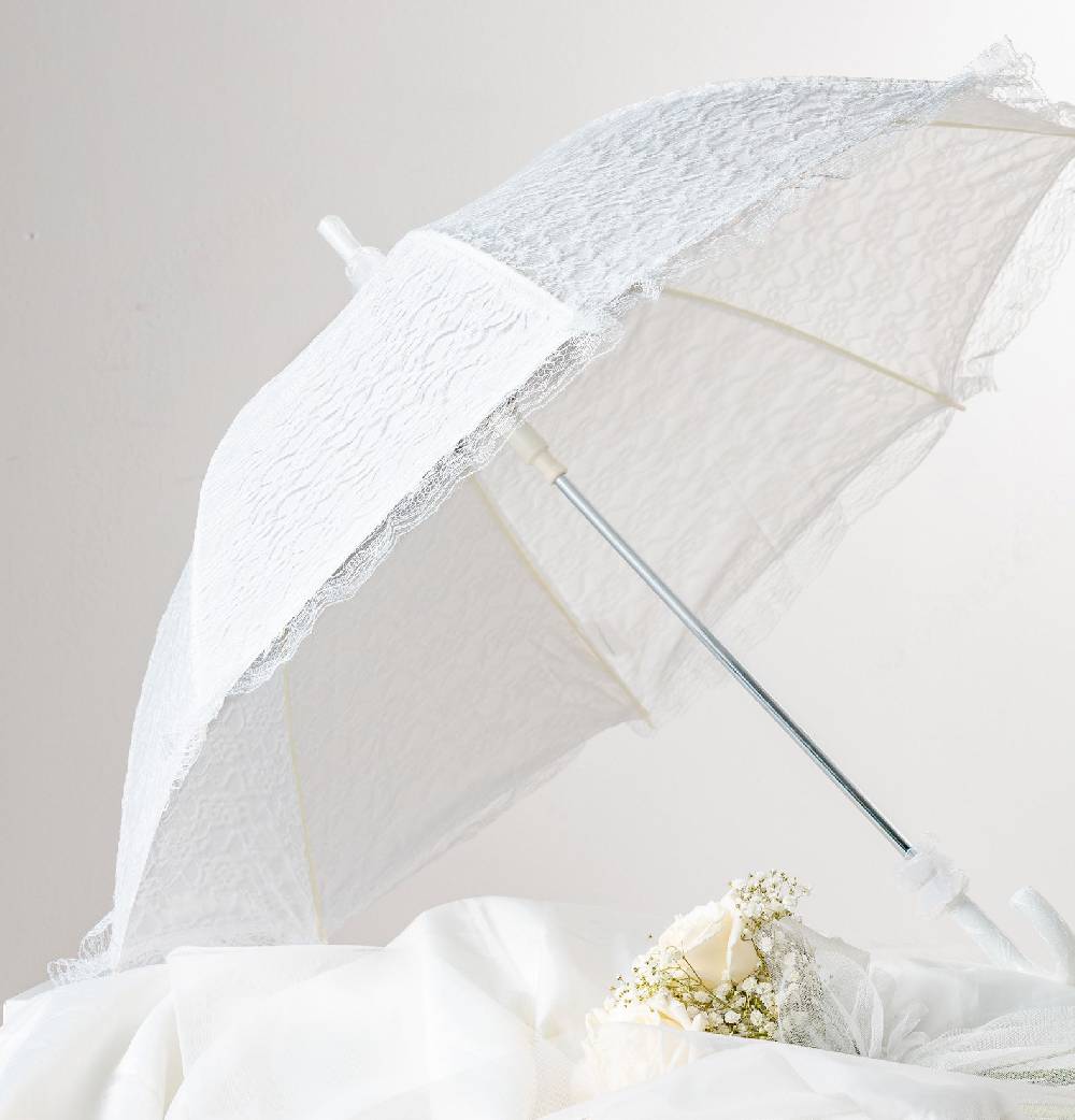 Perletti Ombrello Sposa Parasole in Pizzo Limitato a 3 giorni