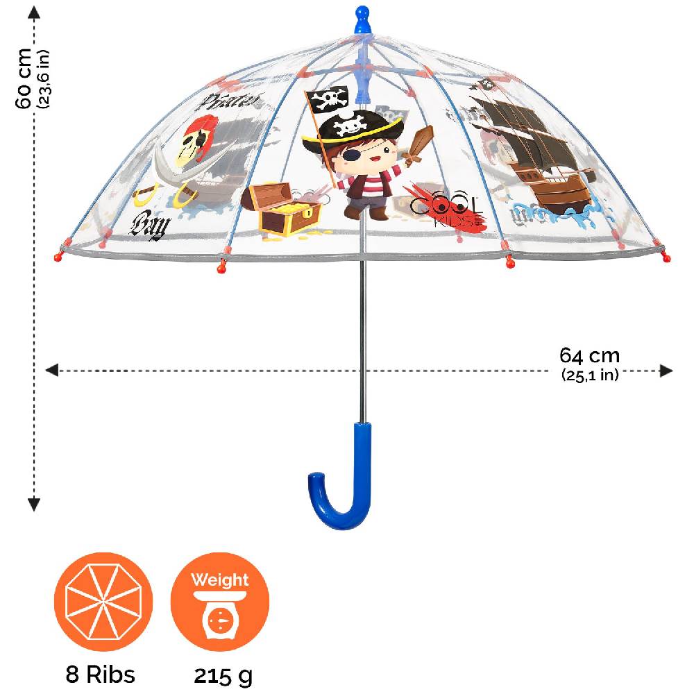Perletti Ombrello Trasparente Pirata Liquidazione