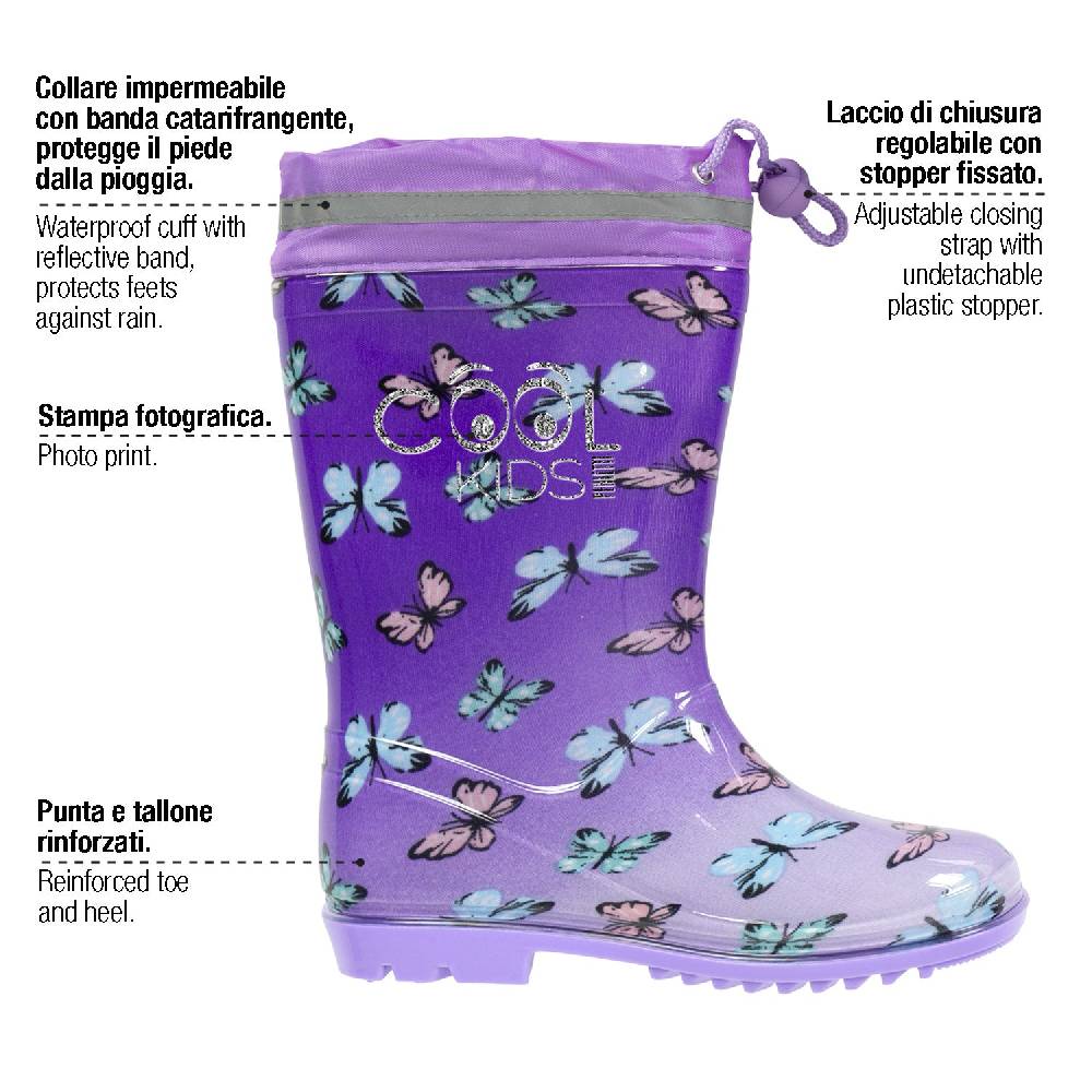 Perletti Stivaletti Farfalle Multicolore Offerta settimanale
