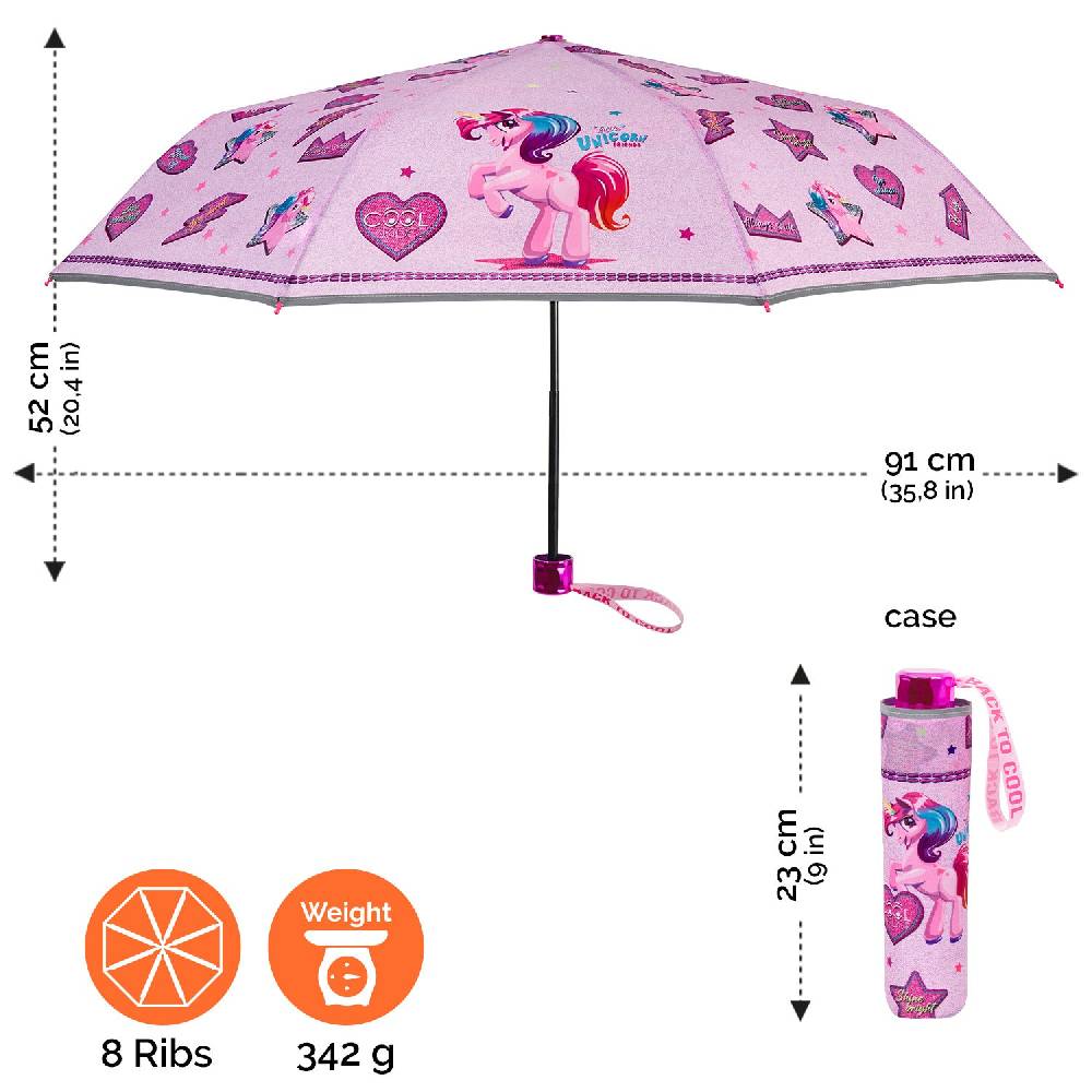 Perletti Ombrello Unicorno Rosa con Cuori e Stelle Ultimo giorno