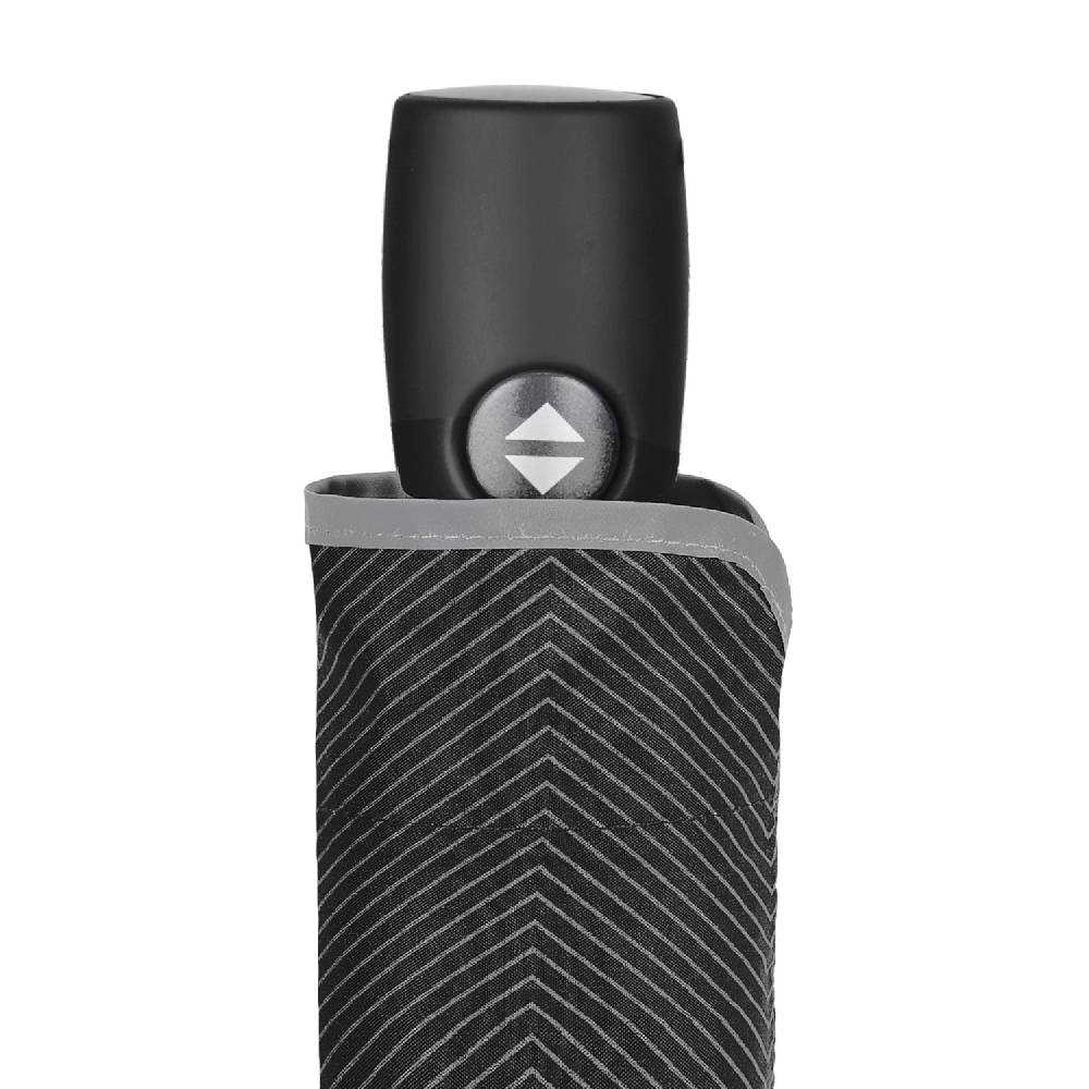 Perletti Ombrello Nero Bordo Catarifrangente Apri e Chiudi Automatico 50% di sconto con spedizione gratuita