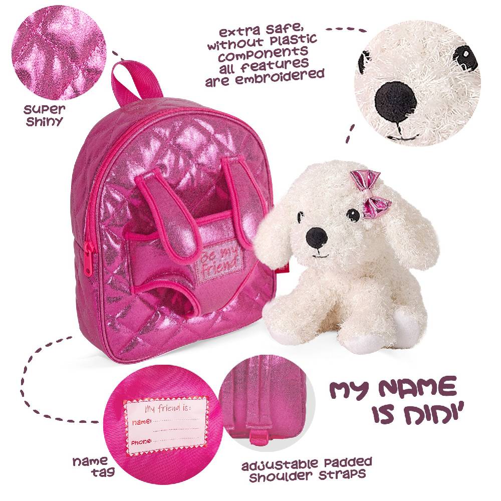 Perletti Zainetto con Peluche Barboncino Vendite stagionali
