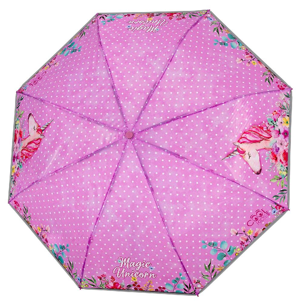 Perletti Ombrello Unicorno Lilla con Pois Offerta San Valentino