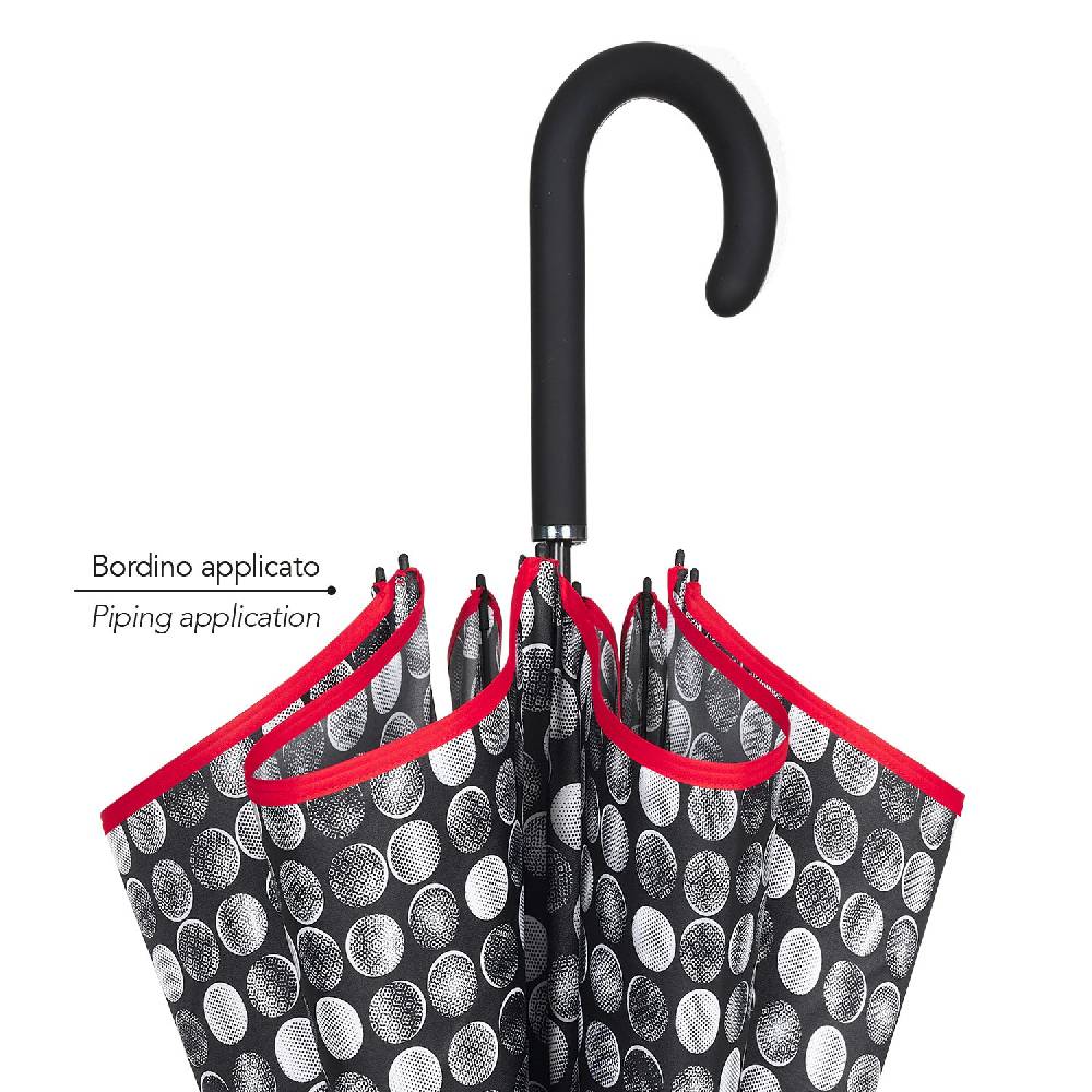 Perletti Ombrello Lungo Bianco e Nero Lightning offer