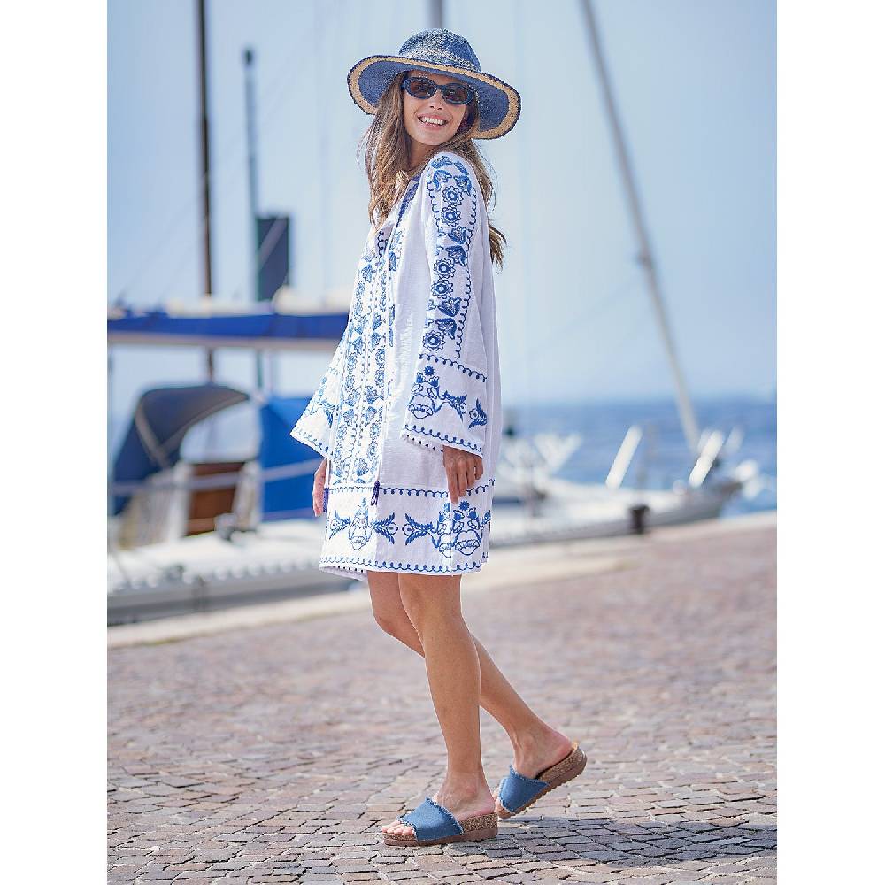 Perletti Sandalo Denim con Zeppa Fino al 50% di sconto