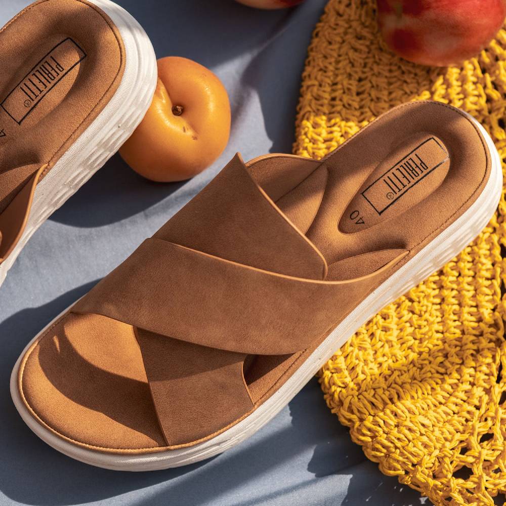 Perletti Sandalo con Fascia Incrociata Beige Qualità Garantita