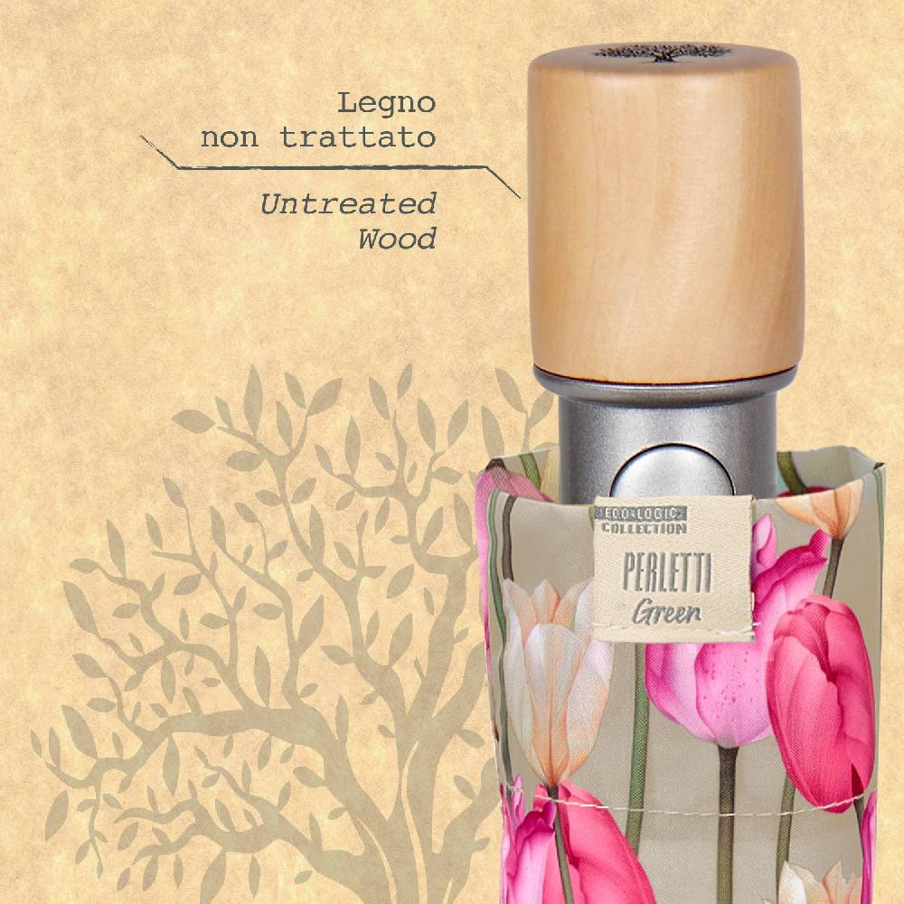 Perletti Ombrello Green Automatico Tulipani Rosa Offerte