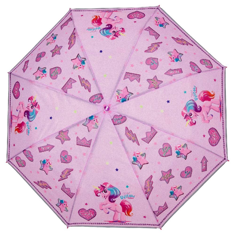Perletti Ombrello Unicorno Rosa con Cuori e Stelle Moda