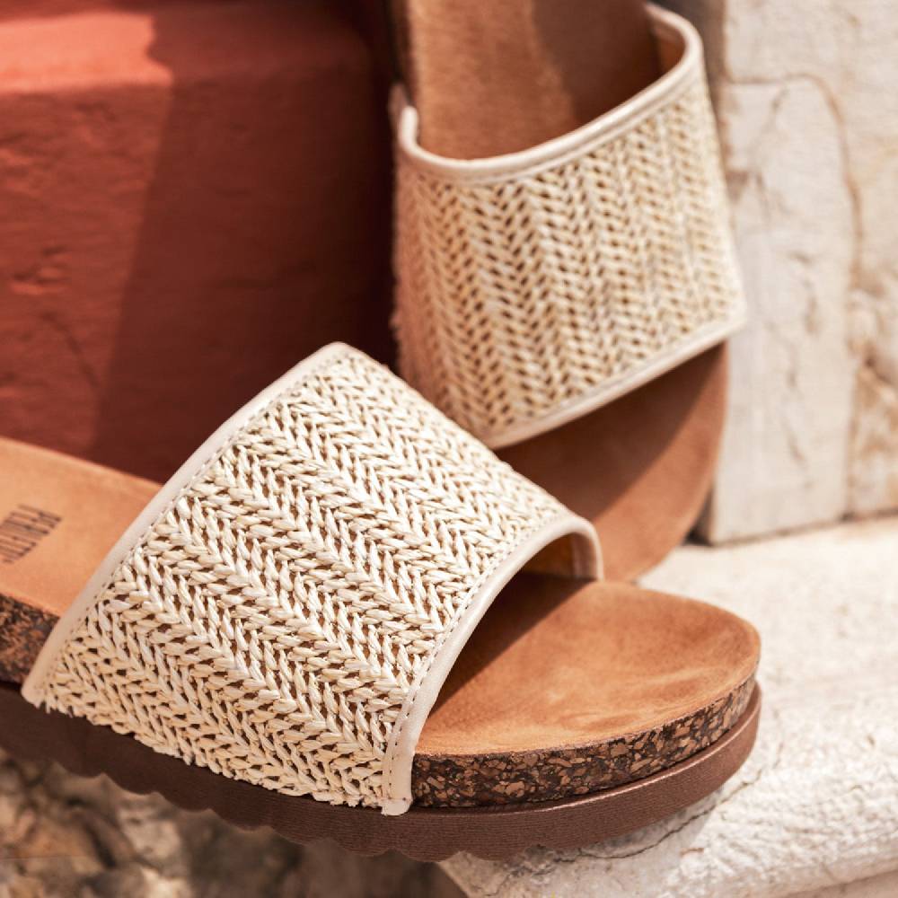 Perletti Zeppe con Fascia in Raffia Shopping online