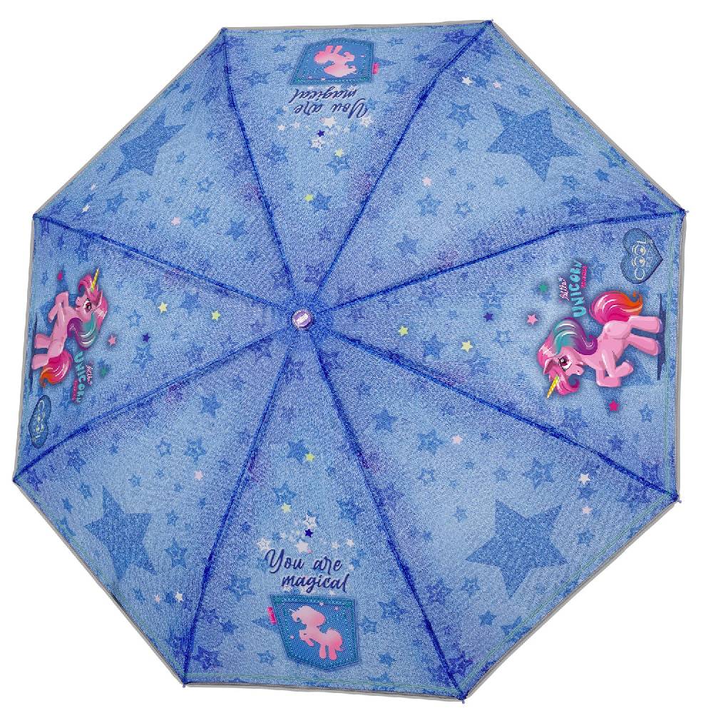 Perletti Ombrello Unicorno Mini Denim Smaltimento dello stoccaggio
