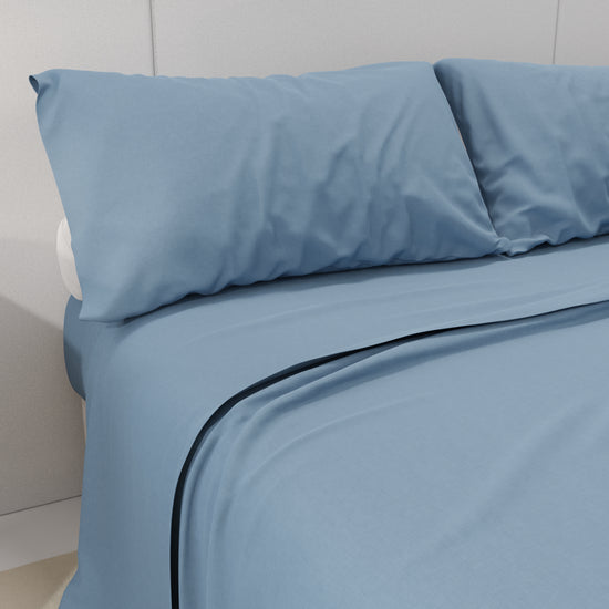 PETTI Lenzuola Percalle, Lenzuola Matrimoniali Cotone Azzurro Saldi Di Fabbrica