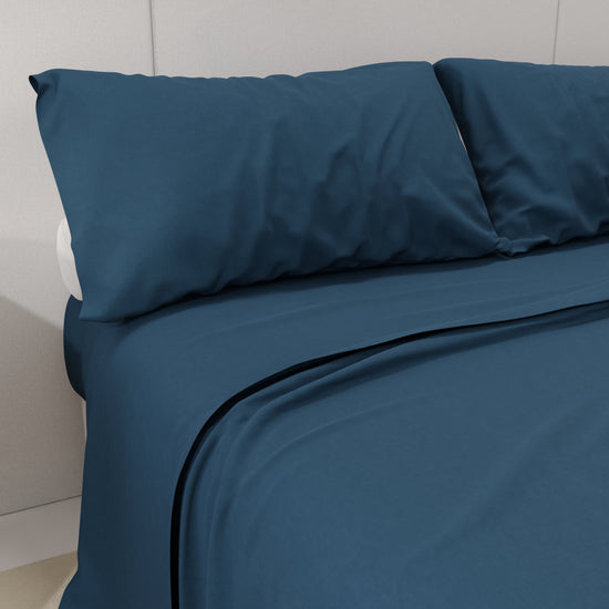 PETTI Lenzuola Percalle, Lenzuola Matrimoniali Cotone Blu Marino Negozio