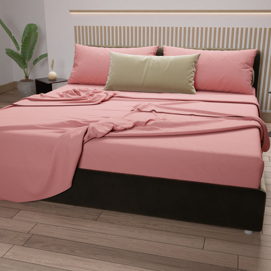 PETTI Lenzuola Matrimoniali, Singole, Una Piazza e Mezza, 100% Cotone, Rosa Outlet