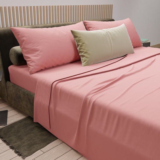 PETTI Lenzuola Matrimoniali, Singole, Una Piazza e Mezza, 100% Cotone, Rosa Outlet