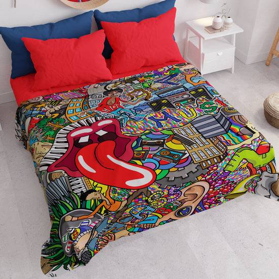 PETTI Copriletto Estivo, Coperta Leggera, Lenzuola Copriletto Murales Italy