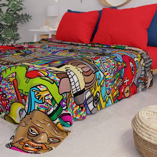 PETTI Copriletto Estivo, Coperta Leggera, Lenzuola Copriletto Murales Italy