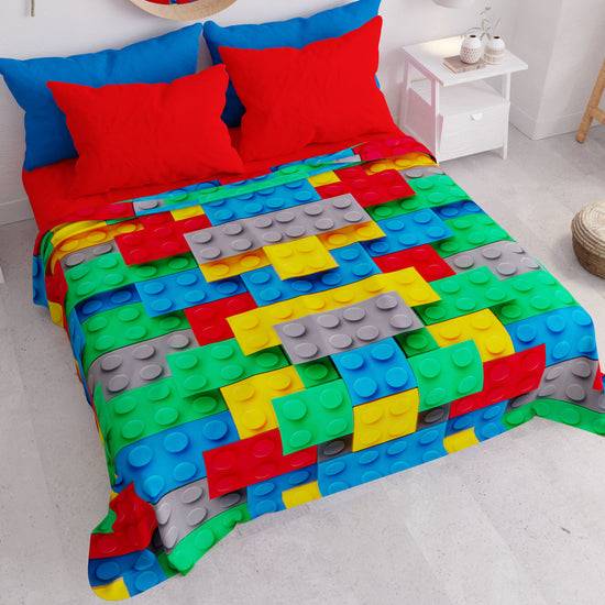 PETTI Copriletto Estivo, Coperta Leggera, Lenzuola Copriletto, Mattoncini Italia