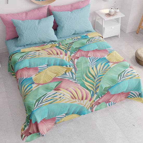 PETTI Copriletto Estivo, Coperta Leggera, Lenzuola Copriletto, Tropical Multicolor Promozione
