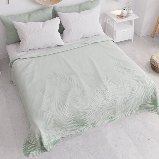 PETTI Copriletto Estivo, Coperta Leggera, Lenzuola Copriletto, Foglia Salvia Qualità Garantita