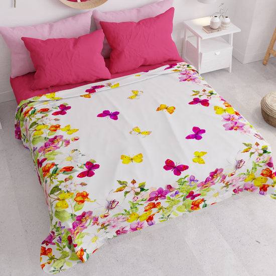 PETTI Copriletto Estivo, Coperta Leggera, Lenzuola Copriletto Farfalle Consegna Veloce