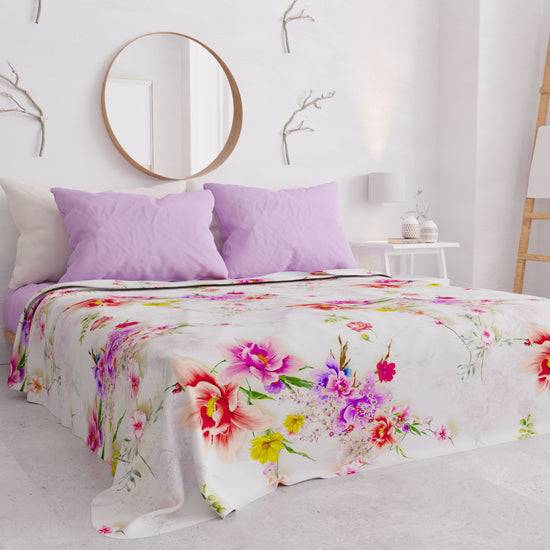 PETTI Copriletto Estivo, Coperta Leggera, Lenzuola Copriletto, Spring Bianco Prezzo Ridotto