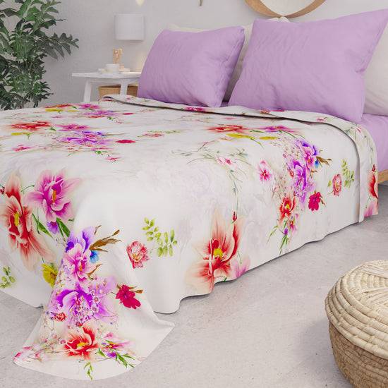 PETTI Copriletto Estivo, Coperta Leggera, Lenzuola Copriletto, Spring Bianco Prezzo Ridotto
