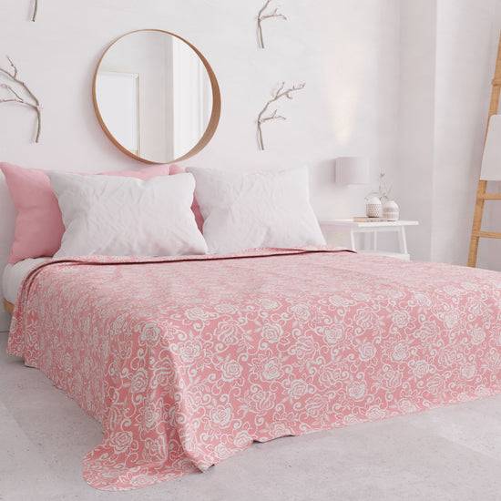 PETTI Copriletto Estivo, Coperta Leggera, Lenzuola Copriletto, Pizzo Rosa Presa