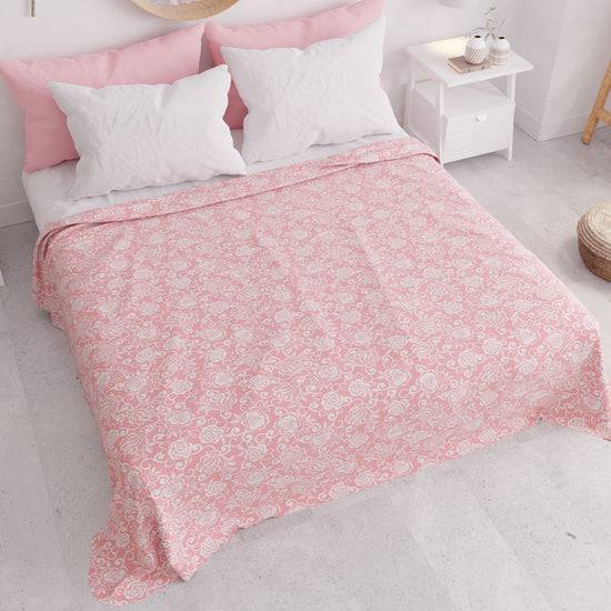 PETTI Copriletto Estivo, Coperta Leggera, Lenzuola Copriletto, Pizzo Rosa Presa