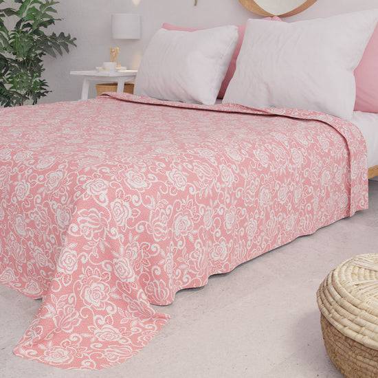 PETTI Copriletto Estivo, Coperta Leggera, Lenzuola Copriletto, Pizzo Rosa Presa