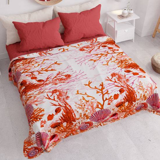 PETTI Copriletto Estivo, Coperta Leggera, Lenzuola Copriletto, Corallo Rosso Offerta