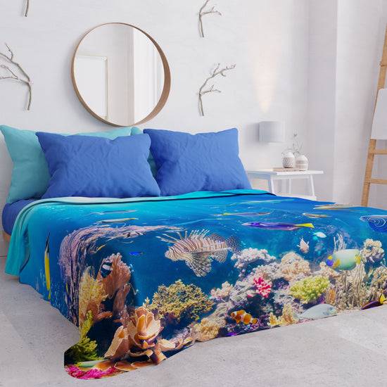 PETTI Copriletto Estivo, Coperta Leggera, Lenzuola Copriletto, Acquario Online