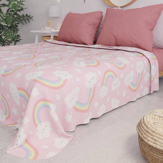 PETTI Copriletto Estivo, Coperta Leggera, Lenzuola Copriletto, Rainbow In Vendita