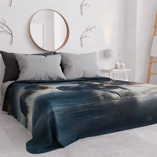 PETTI Copriletto Estivo, Coperta Leggera, Lenzuola Copriletto, Horses Saldi