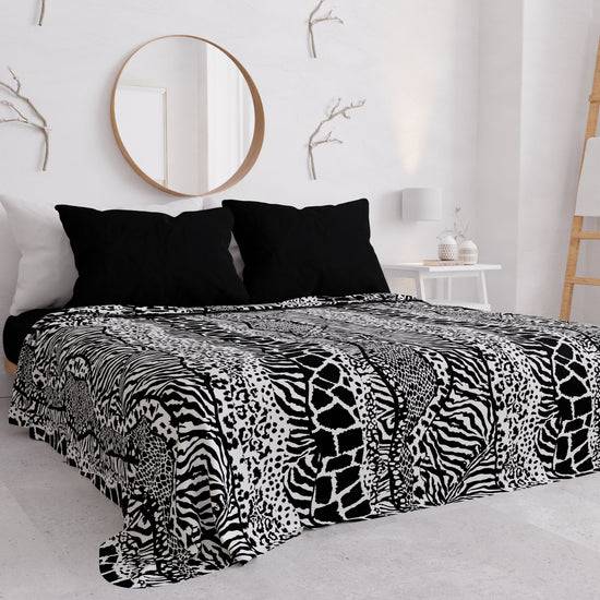 PETTI Copriletto Estivo, Coperta Leggera, Lenzuola Copriletto, Animalier Zebrato Vendita Calda
