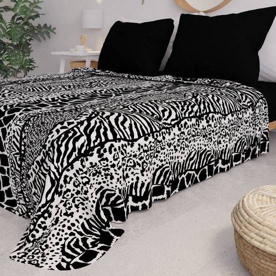 PETTI Copriletto Estivo, Coperta Leggera, Lenzuola Copriletto, Animalier Zebrato Vendita Calda