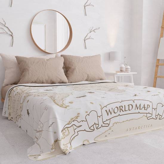 PETTI Copriletto Estivo, Coperta Leggera, Lenzuola Copriletto, World Bianco Saldi Di Fabbrica
