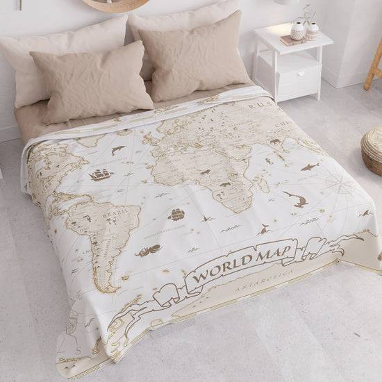 PETTI Copriletto Estivo, Coperta Leggera, Lenzuola Copriletto, World Bianco Saldi Di Fabbrica