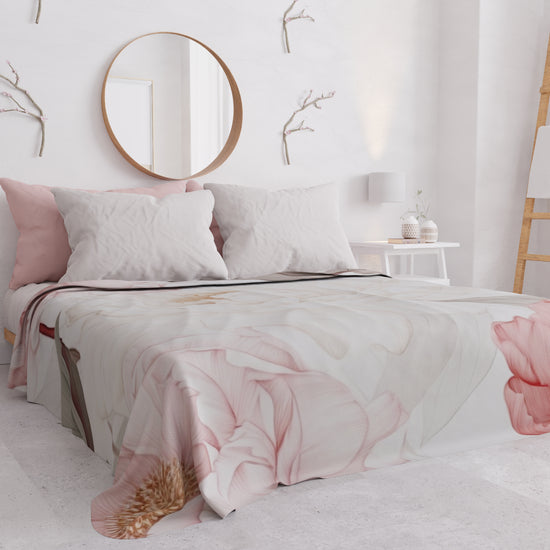 PETTI Copriletto Estivo, Coperta Leggera, Lenzuola Copriletto Peonia Vendite Flash
